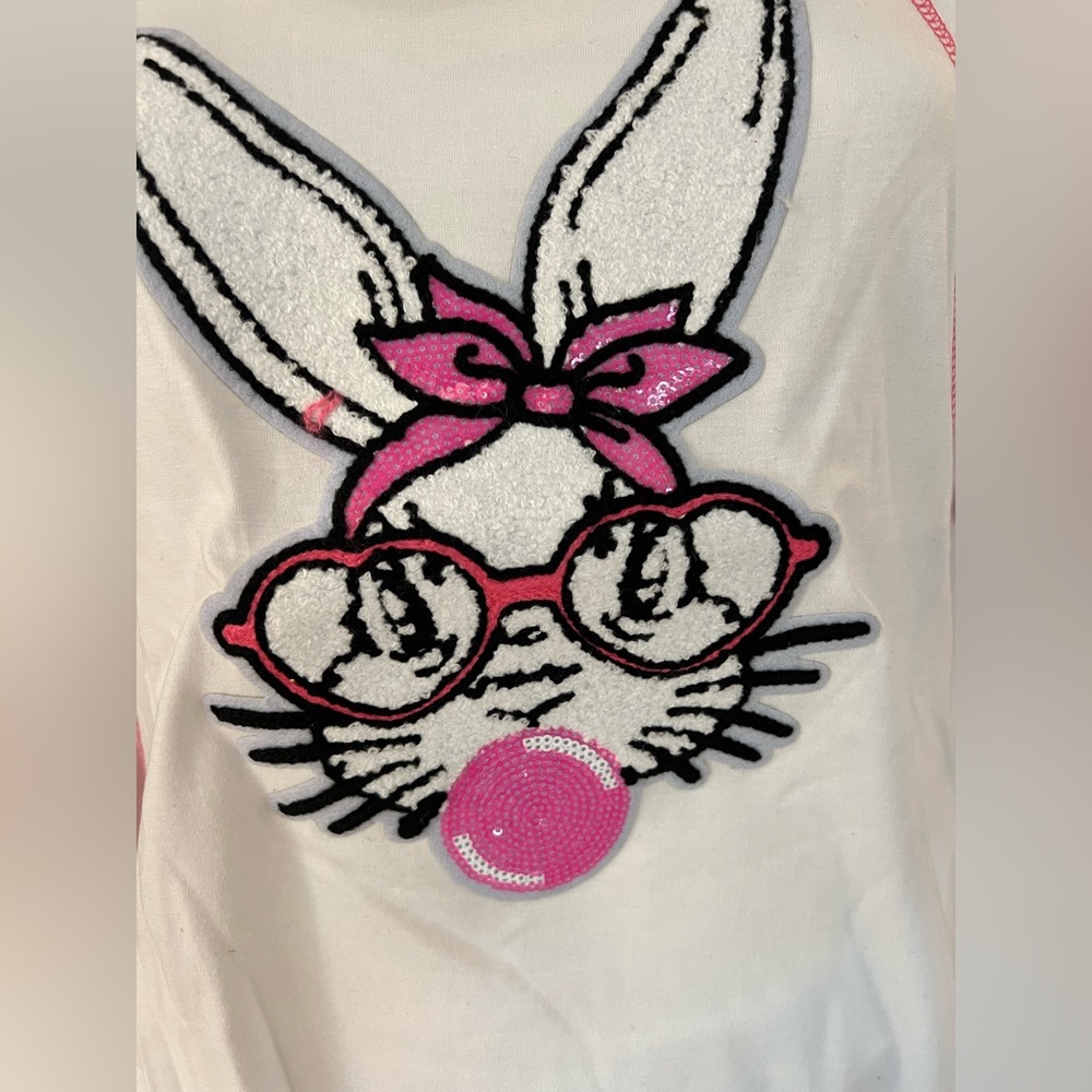 High low loose fit bubblegum bunny tee S M L XL - Picture 7 of 7